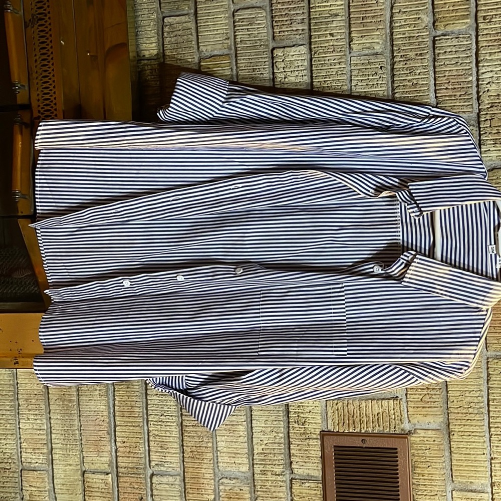 Long Sleeve Striped Button Blouse